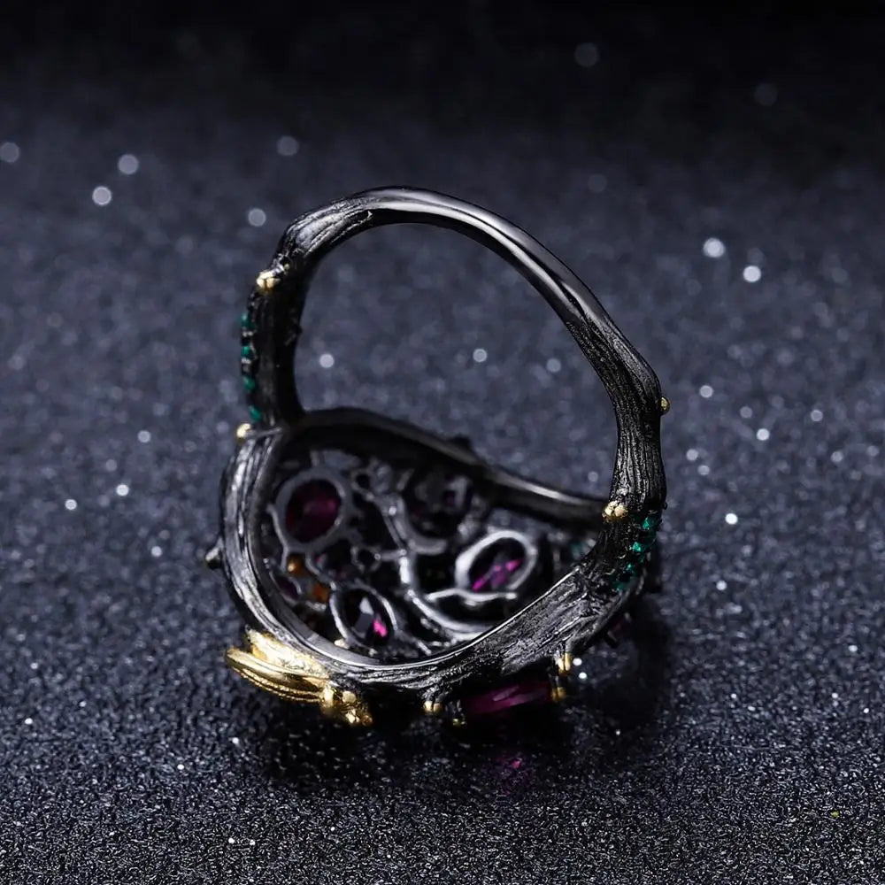 Freyja's Garden 925 Sterling Silver Gemstone Ring