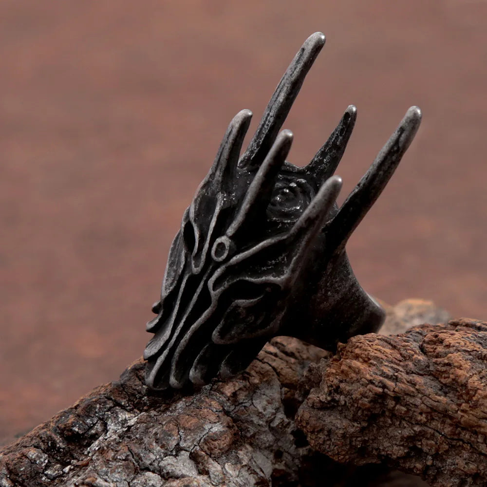 Helm of Sauron Stainless Steel Ring