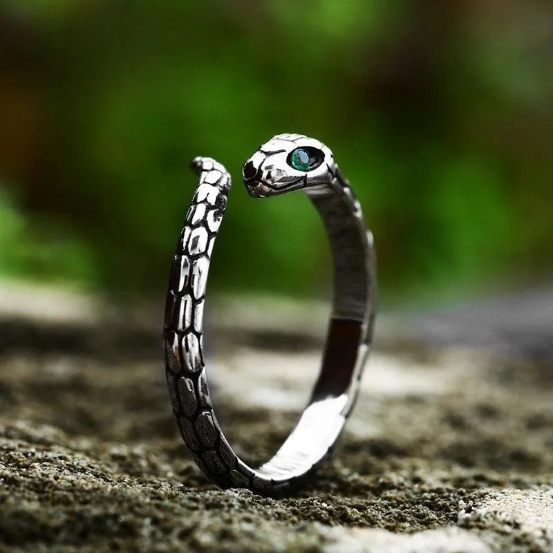 Viking Eternal Serpent 925 Sterling Silver Norse Ring
