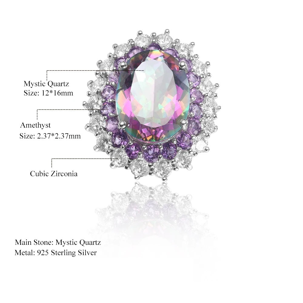 Crown of the Nine Realms Mystic Fire Topaz Gemstone Ring