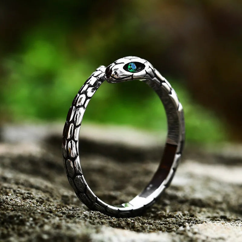 Viking Eternal Serpent 925 Sterling Silver Norse Ring