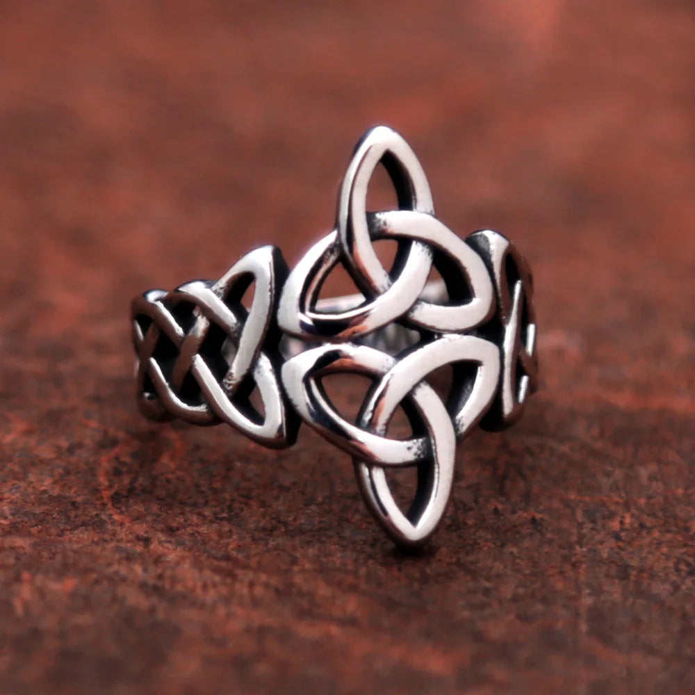 Viking Celtic Knot Trinity Ring Stainless Steel