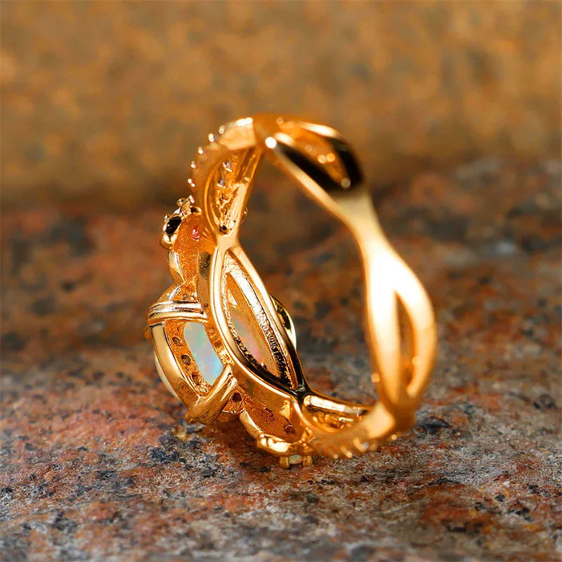 Viking Opal of the Gods Norse Ring