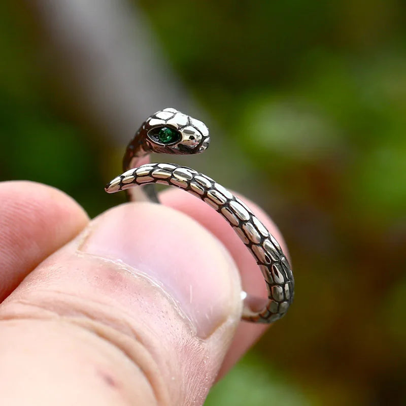 Viking Eternal Serpent 925 Sterling Silver Norse Ring