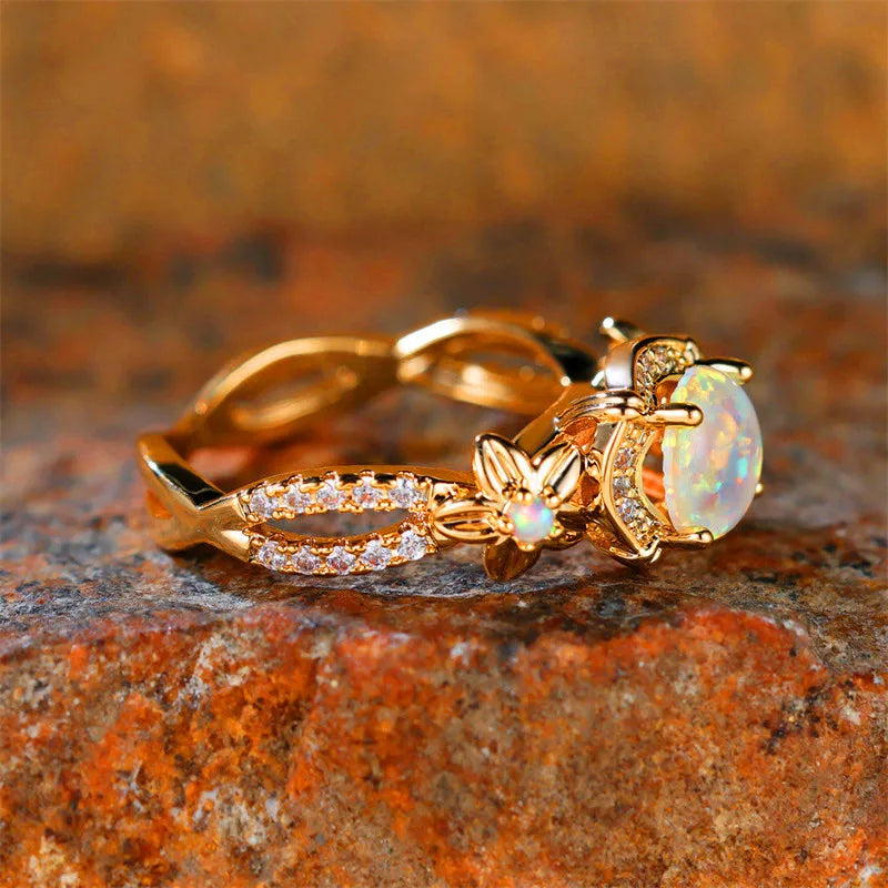 Viking Opal of the Gods Norse Ring