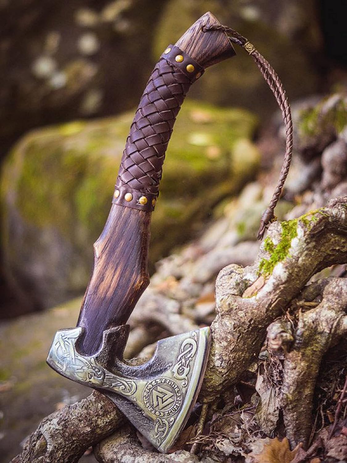 Viking Odin Valknut Axe