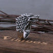 Fenrir's Fury Stainless Steel Wolf Head Ring