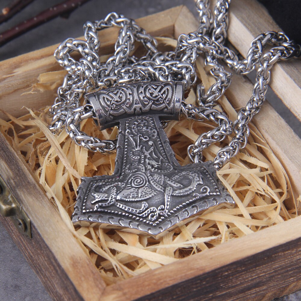 Mjölnir Thunder Battle Necklace Stainless Steel