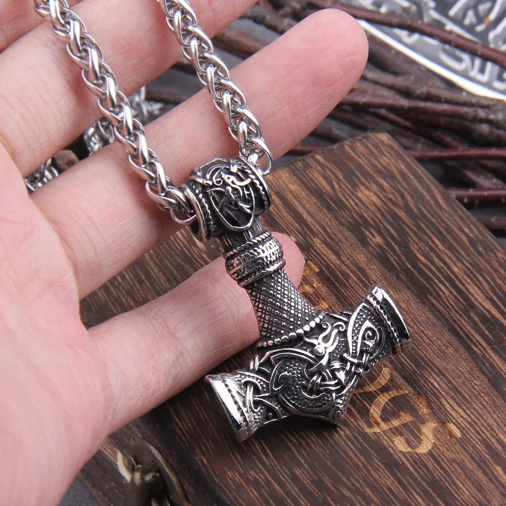 Mighty Mjolnir Necklace Stainless Steel