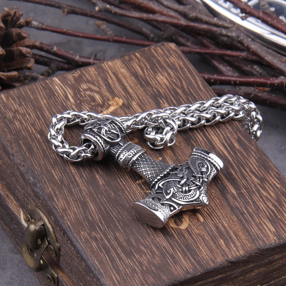 Mighty Mjolnir Necklace Stainless Steel