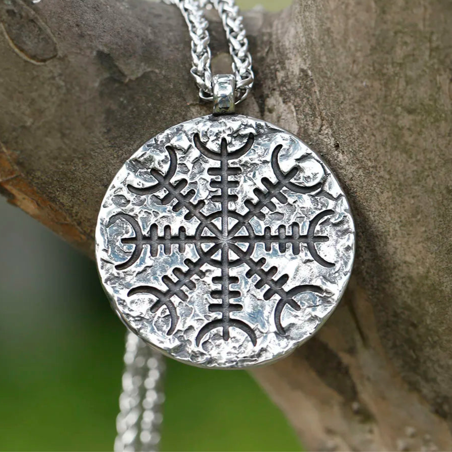 Viking Helm of Awe Protection Talisman Necklace