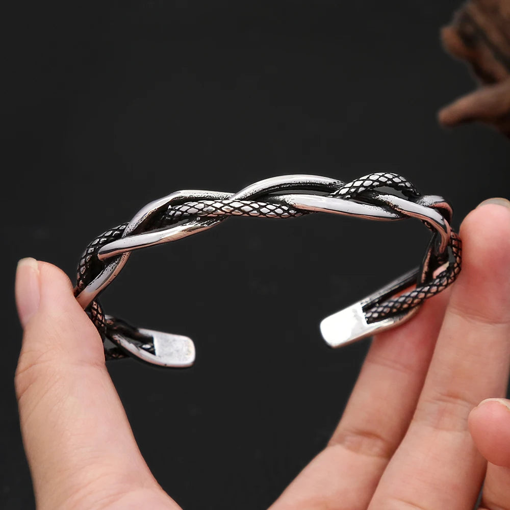 Godless Serpent Bracelet Arm Ring Stainless Steel