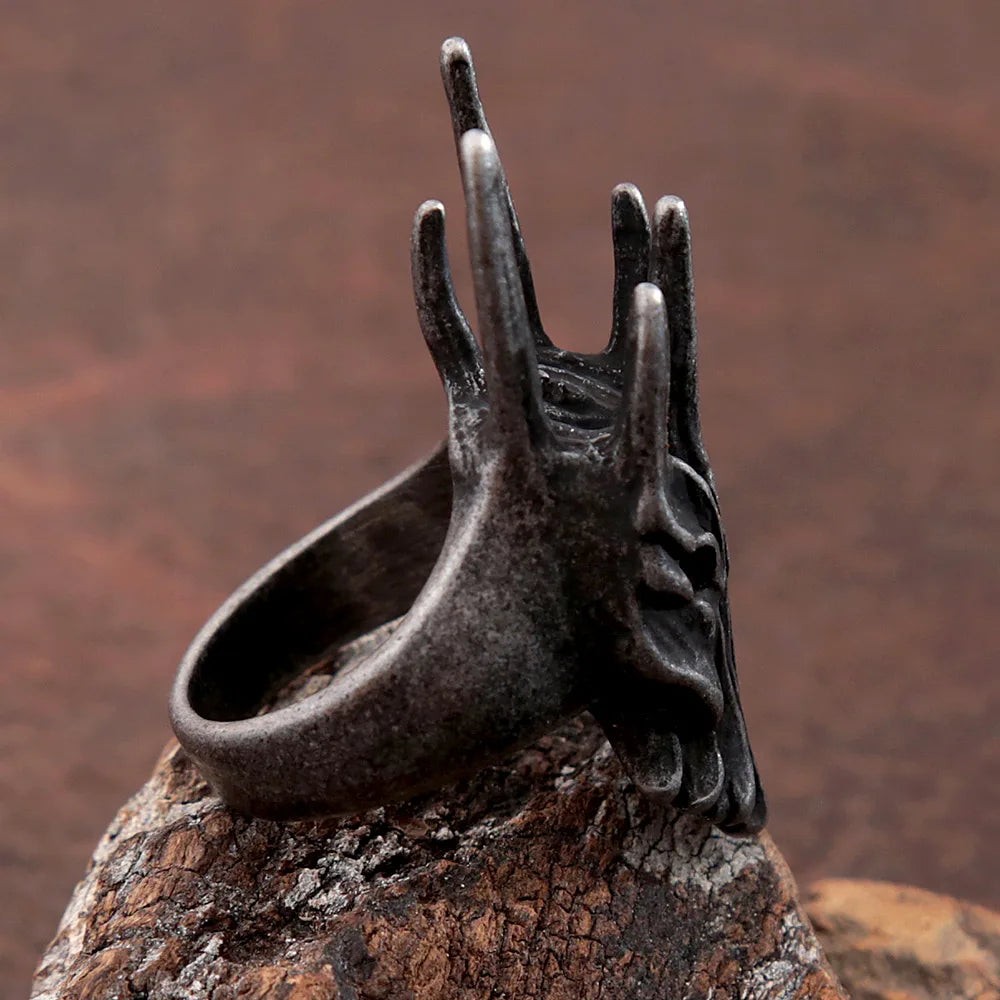 Helm of Sauron Stainless Steel Ring