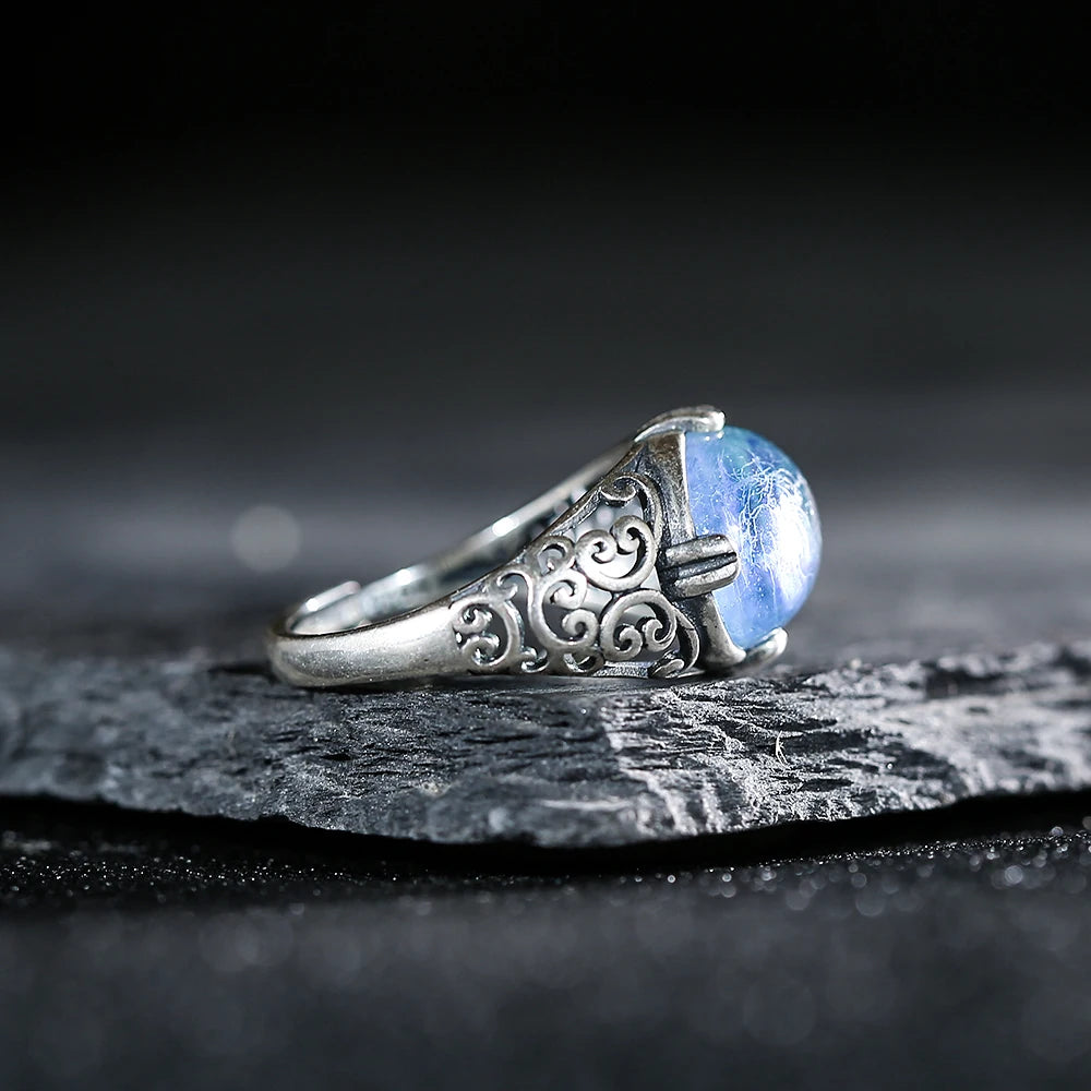 Glacier's Heart Aquamarine Gemstone Ring