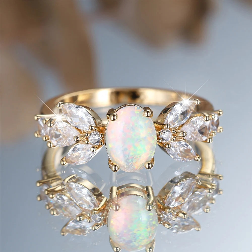 Viking Ragnarok Starfire Opal Norse Ring