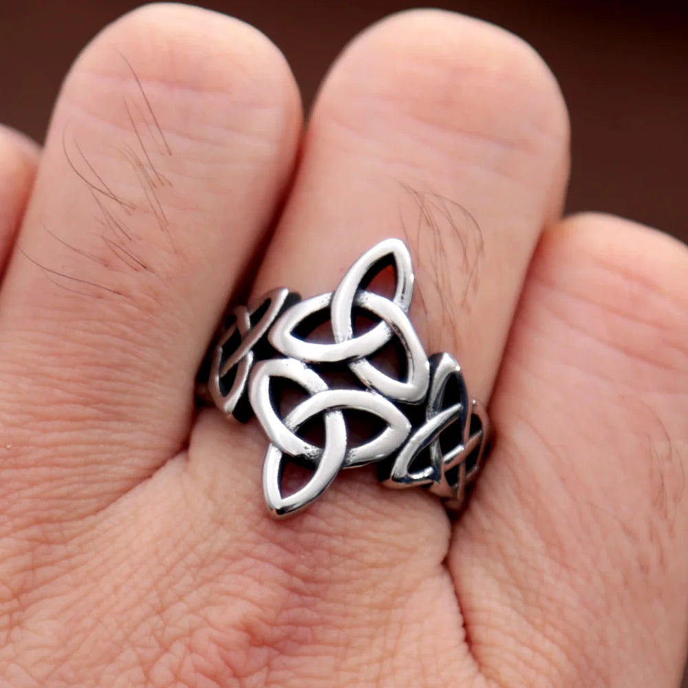 Viking Celtic Knot Trinity Ring Stainless Steel