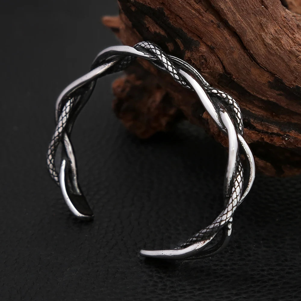 Godless Serpent Bracelet Arm Ring Stainless Steel