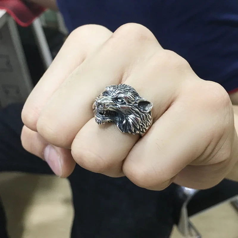 Wrath of Fenrir Norse Ring 925 Sterling Silver