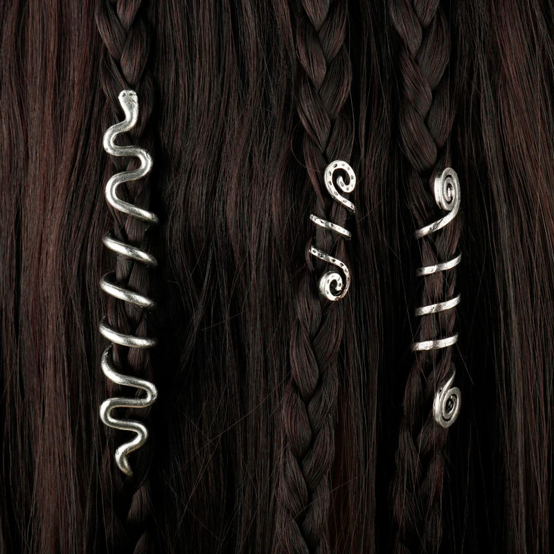 Viking Spiral Charm Hair Beads