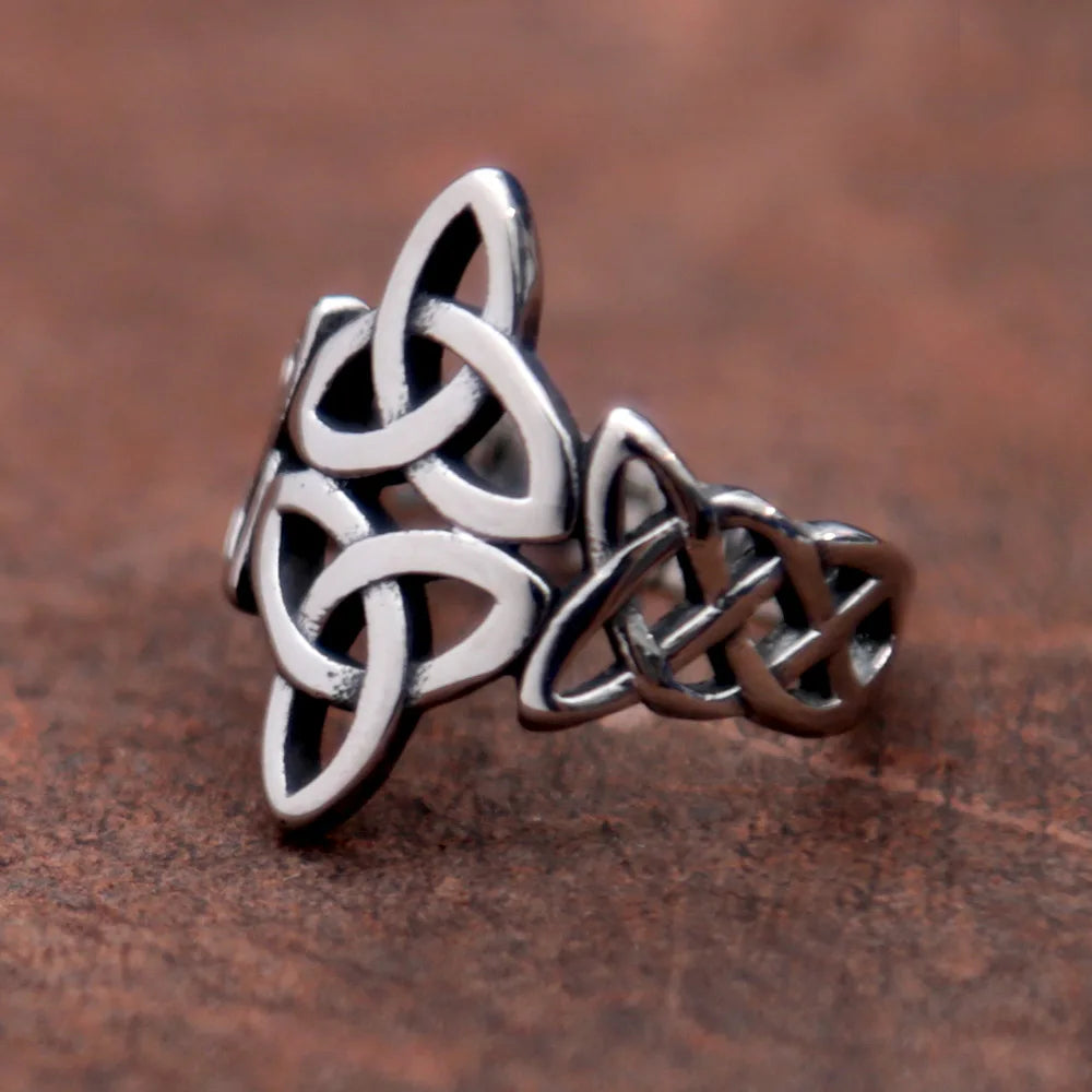 Viking Celtic Knot Trinity Ring Stainless Steel