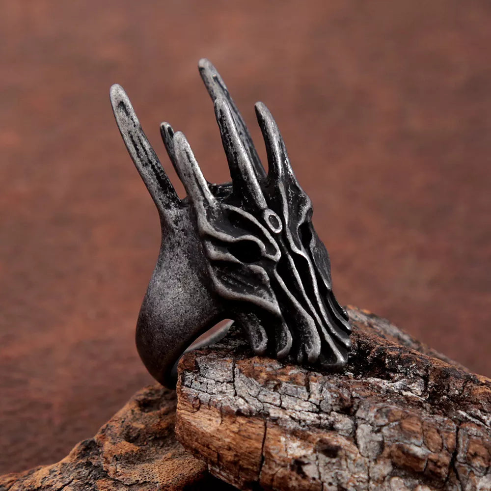 Helm of Sauron Stainless Steel Ring