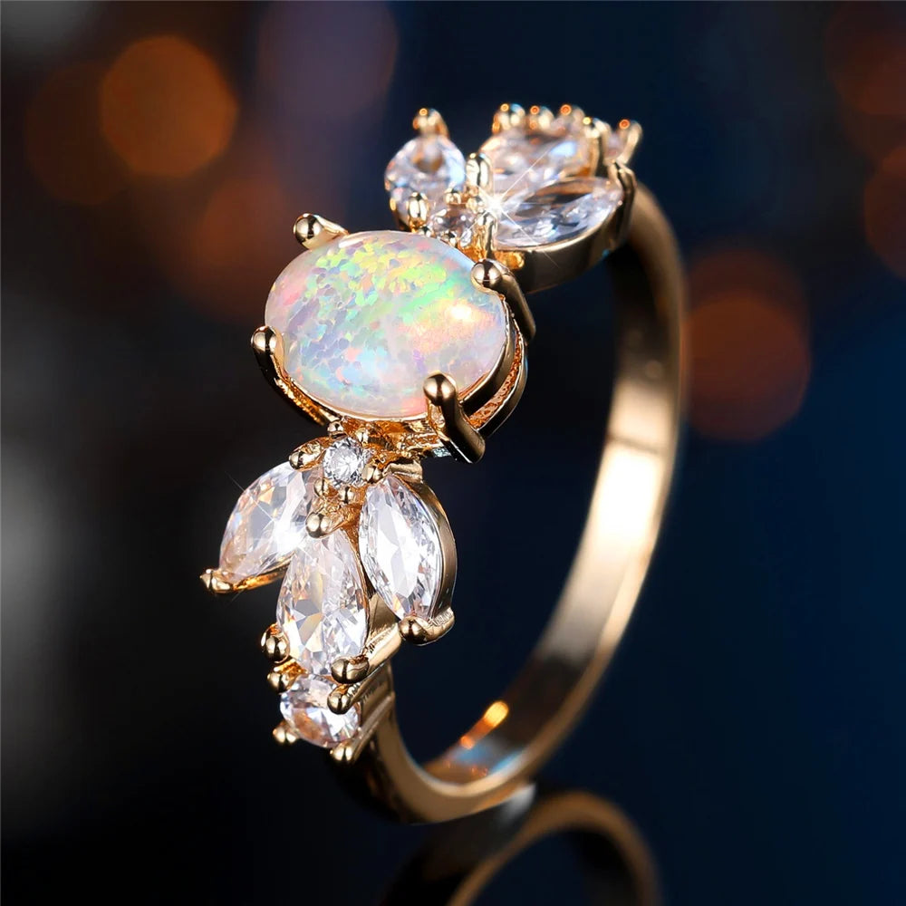 Viking Ragnarok Starfire Opal Norse Ring