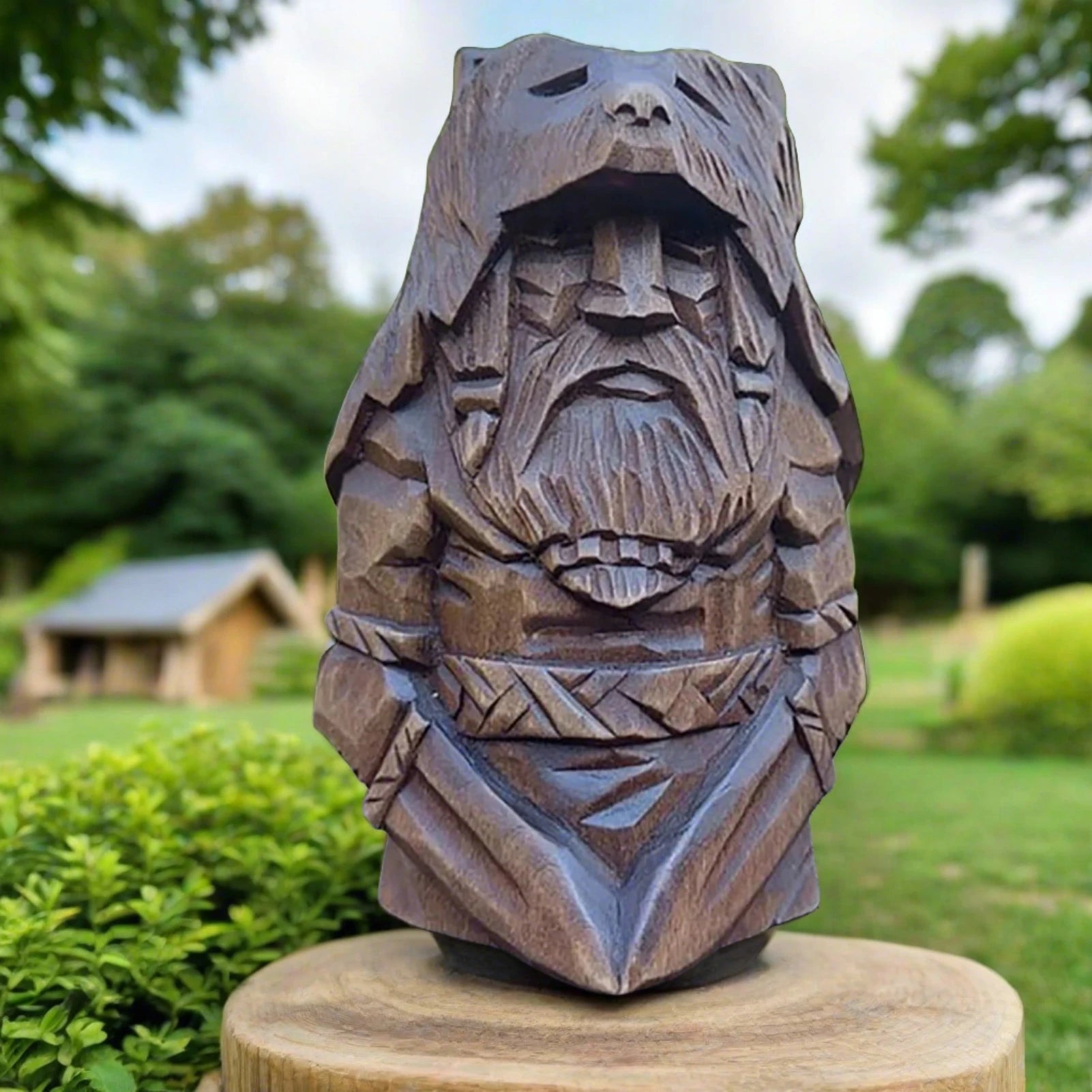 Norse God Wooden Viking Statue