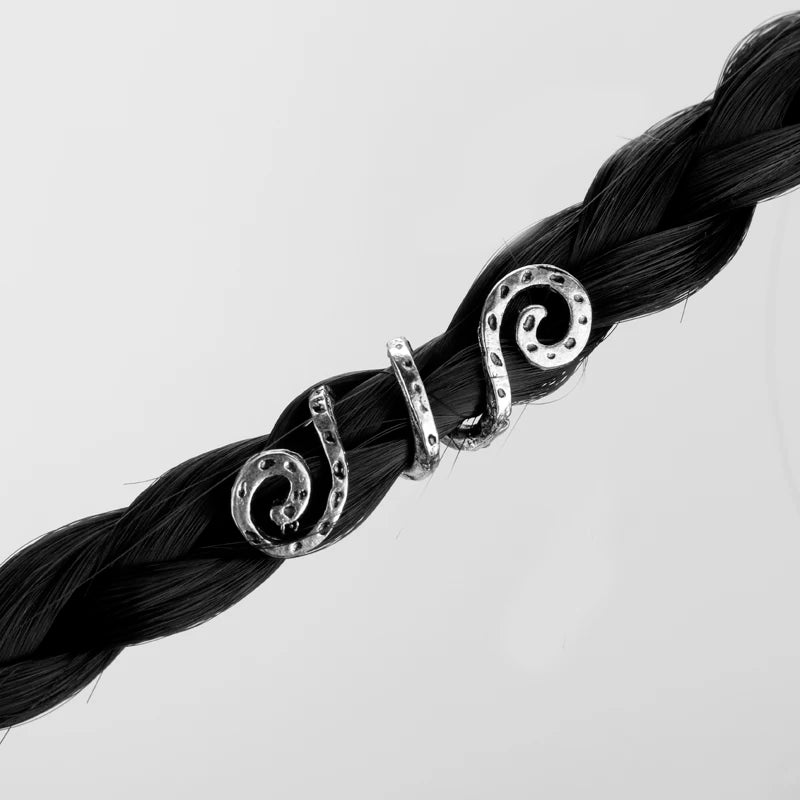 Viking Spiral Charm Hair Beads