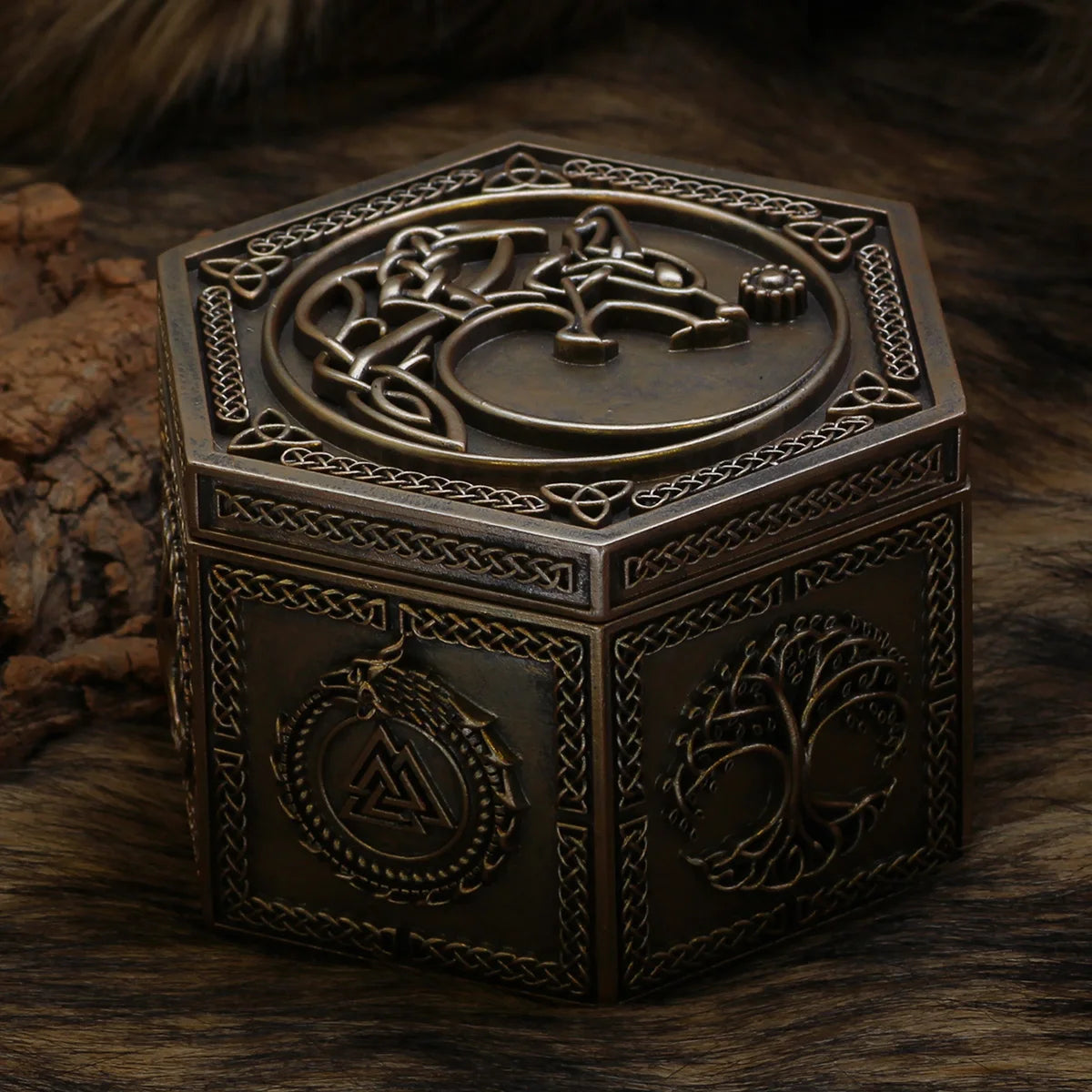 Viking Wolf Fenrir Jewellery Box