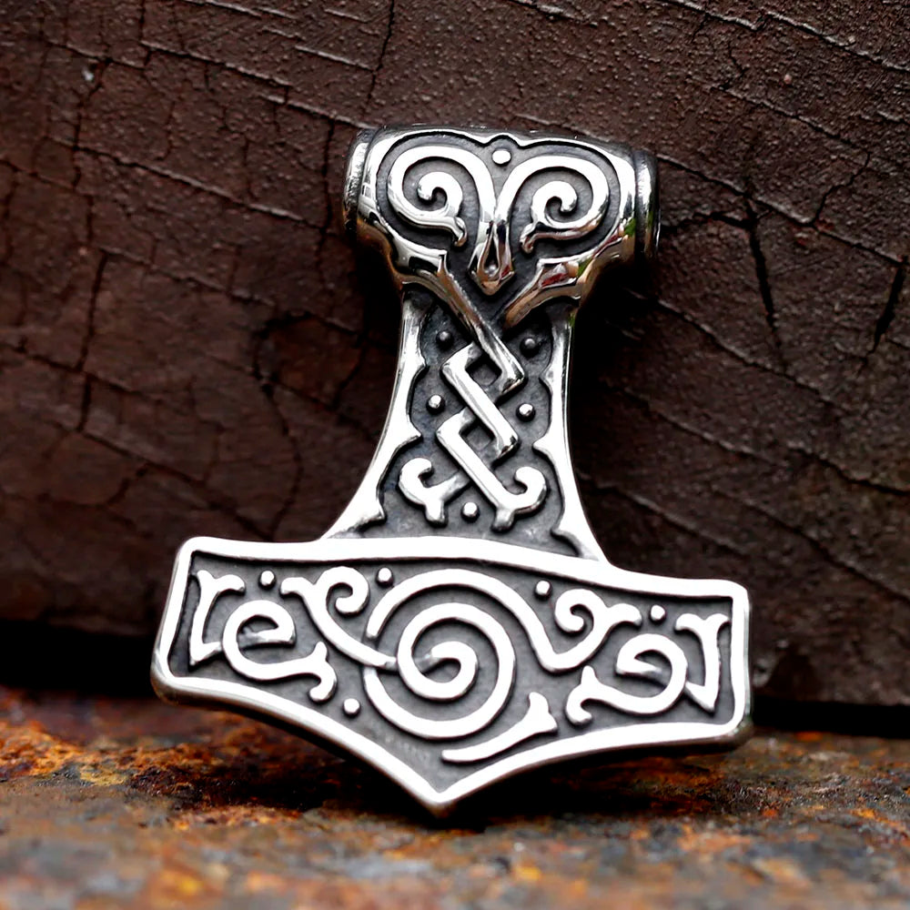 Viking Thor's Hammer Mjolnir Necklace