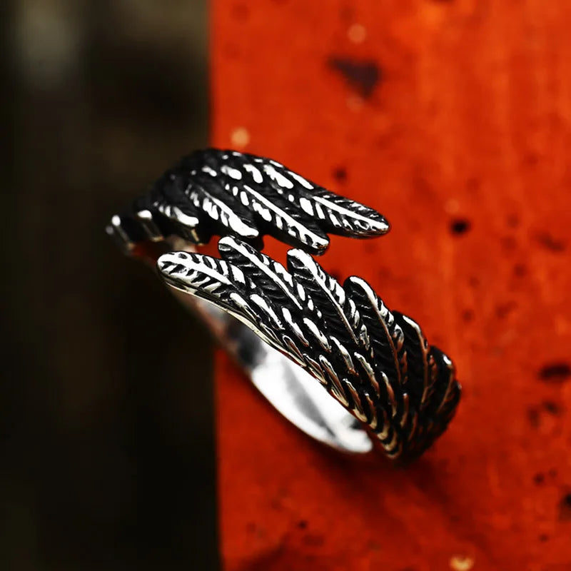 Norse Valkyrie Wings Ring Stainless Steel