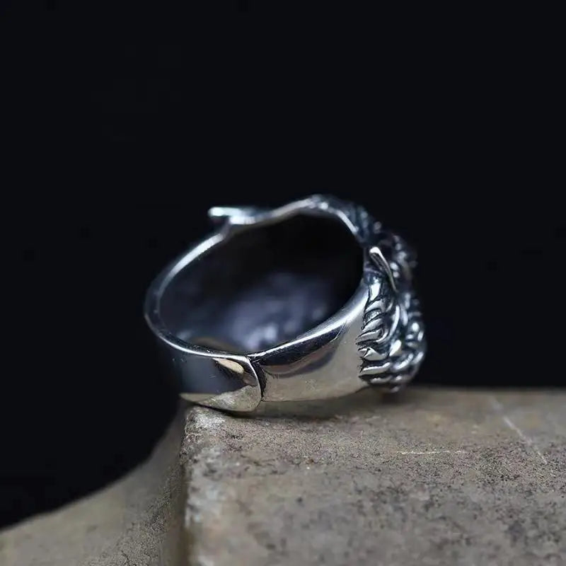 Wrath of Fenrir Norse Ring 925 Sterling Silver