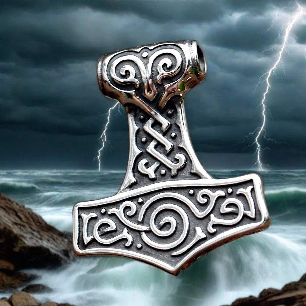 Viking Thor's Hammer Mjolnir Necklace