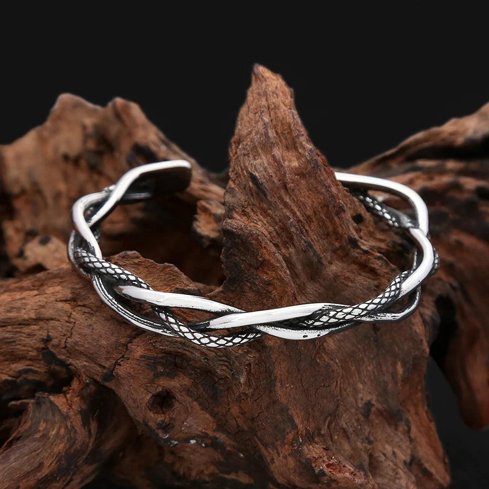 Godless Serpent Bracelet Arm Ring Stainless Steel