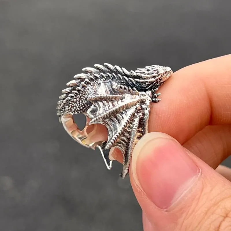 Viking Nidhogg Dragon Ring