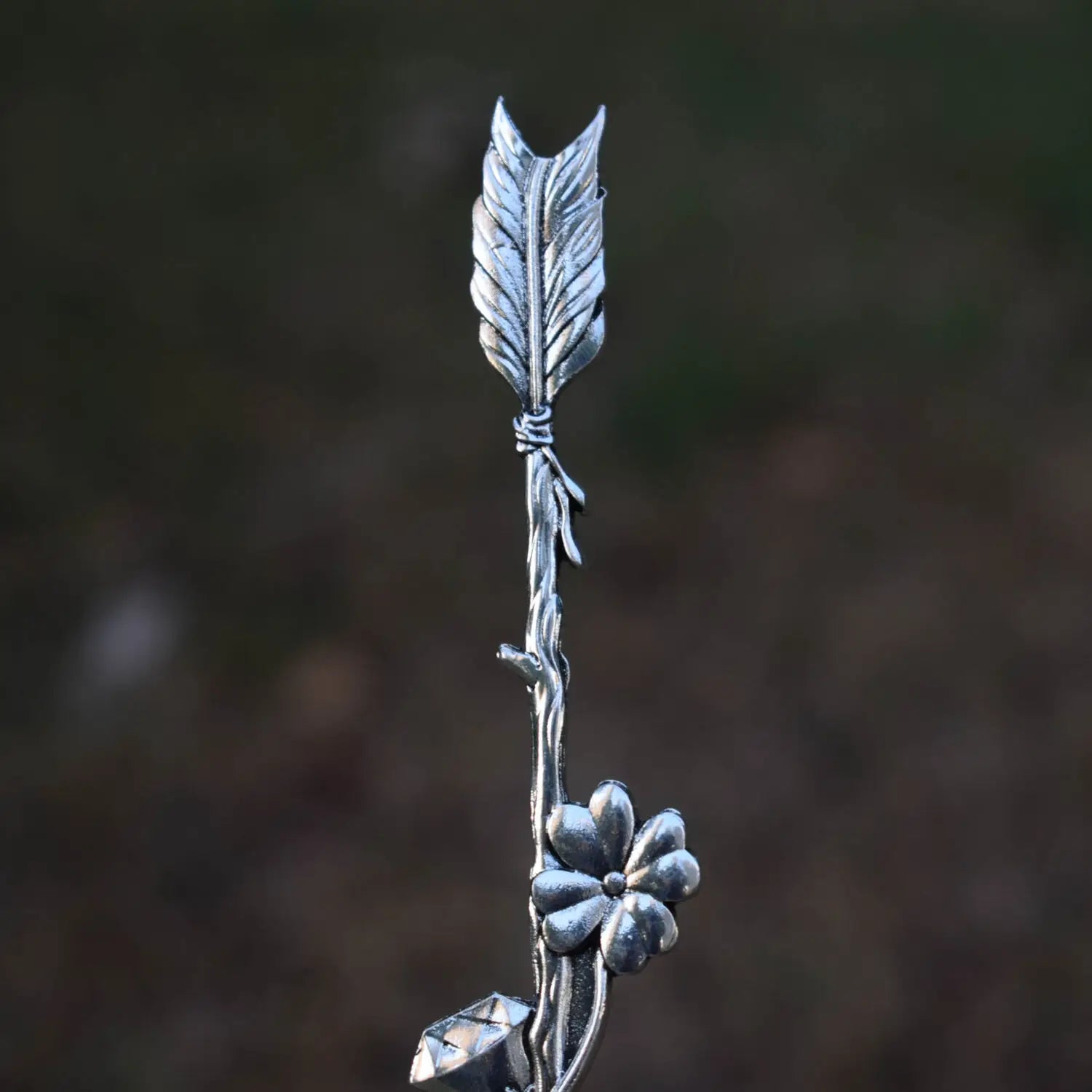 Viking Celtic Thorns and Roses Arrow Hair Stick