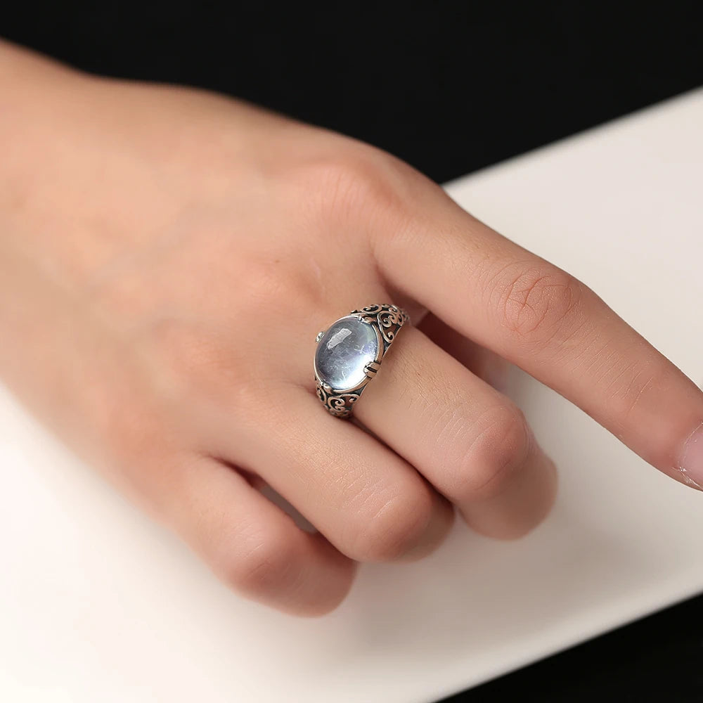 Glacier's Heart Aquamarine Gemstone Ring