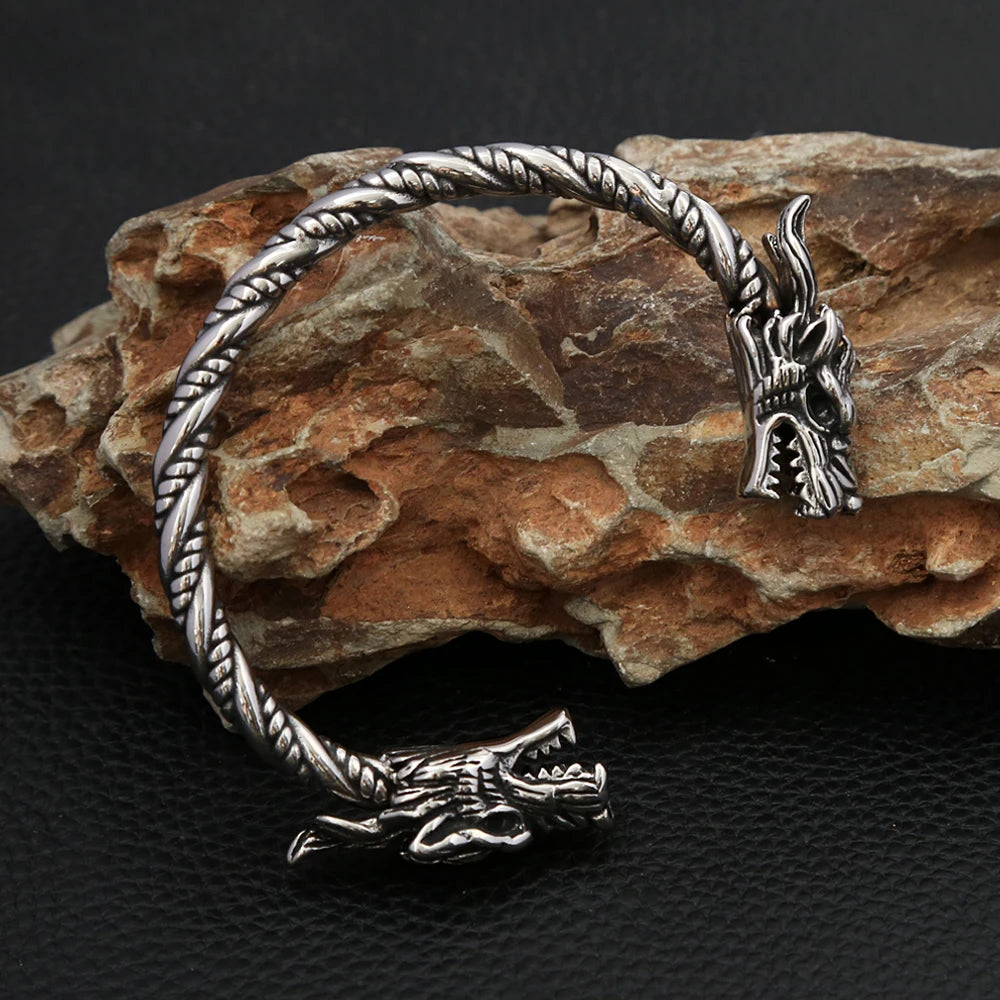 Viking Geri and Freki Wolf Arm Ring Bracelet