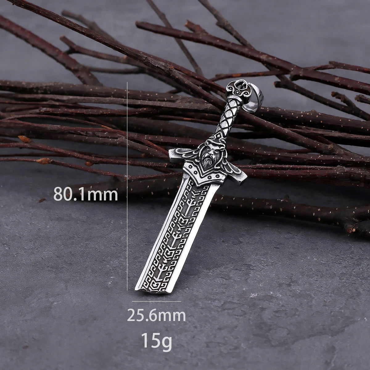 Viking Berserker King Hrólf Sword Necklace