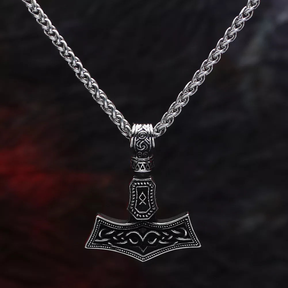 Othala Mjölnir Necklace Stainless Steel