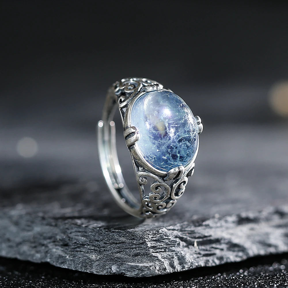 Glacier's Heart Aquamarine Gemstone Ring