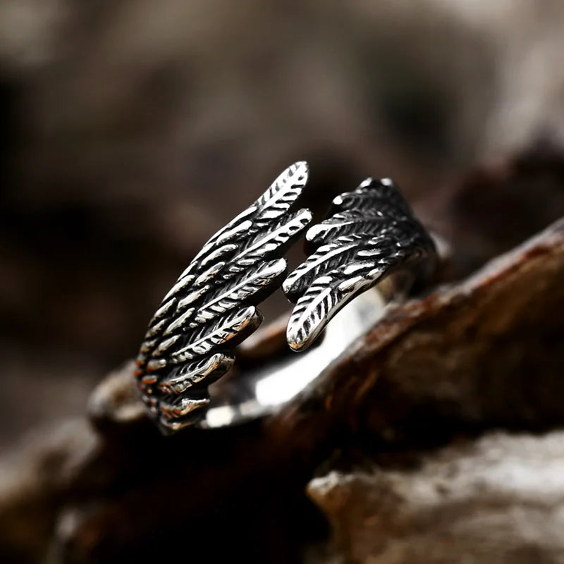 Norse Valkyrie Wings Ring Stainless Steel