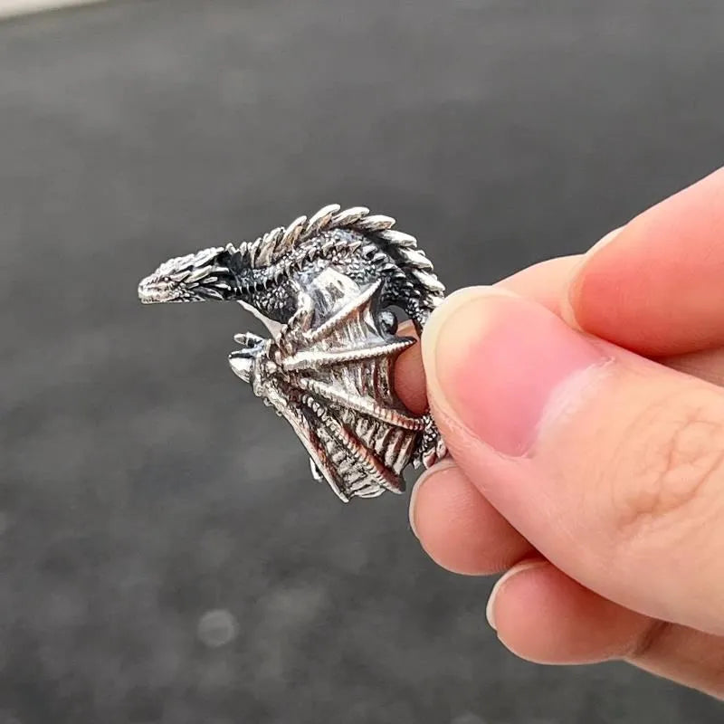 Viking Nidhogg Dragon Ring