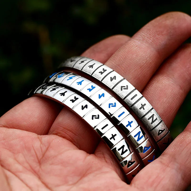 Runes of Wisdom Bracelet Cuff