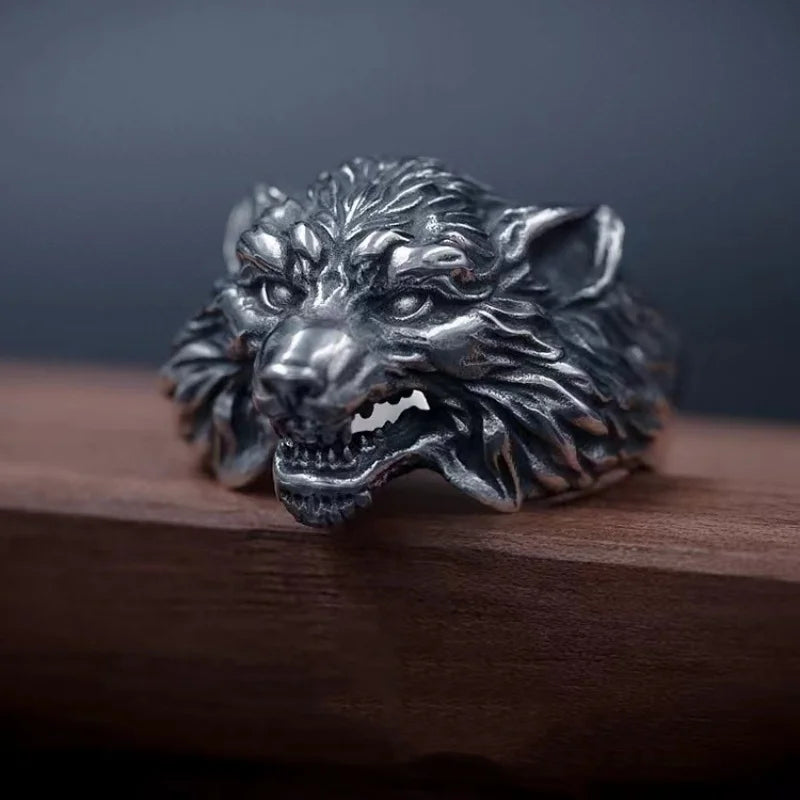 Wrath of Fenrir Norse Ring 925 Sterling Silver