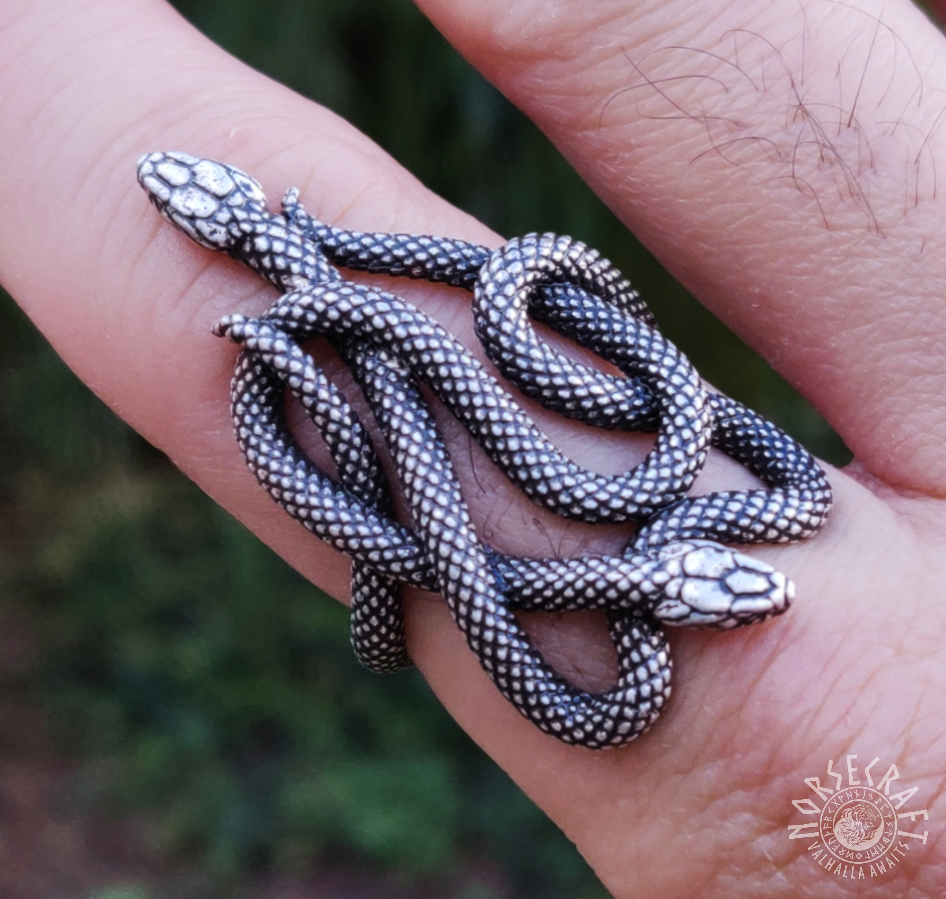 Jörmungandr Adjustable 925 Silver Ring