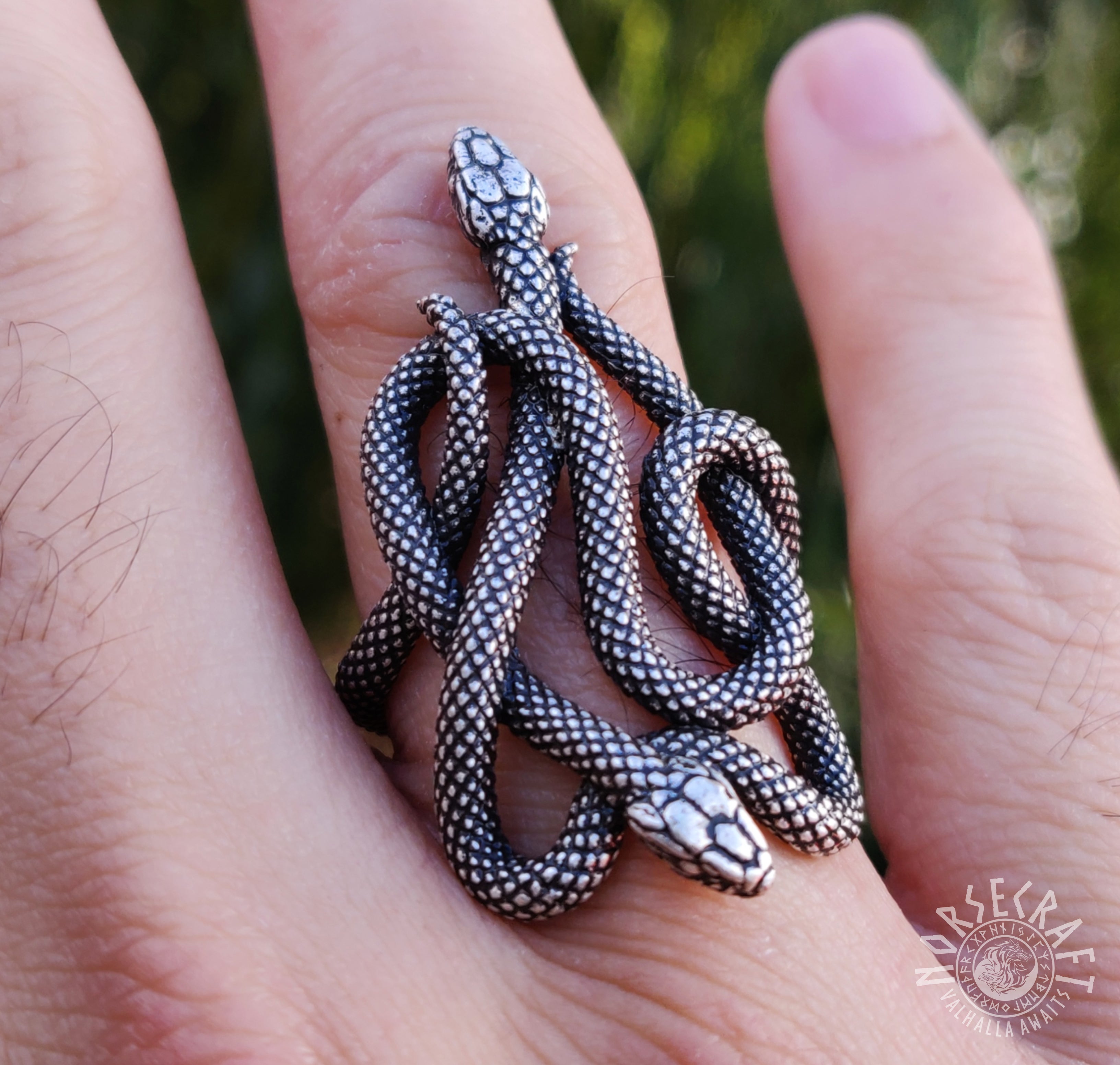 Jörmungandr Adjustable 925 Silver Ring