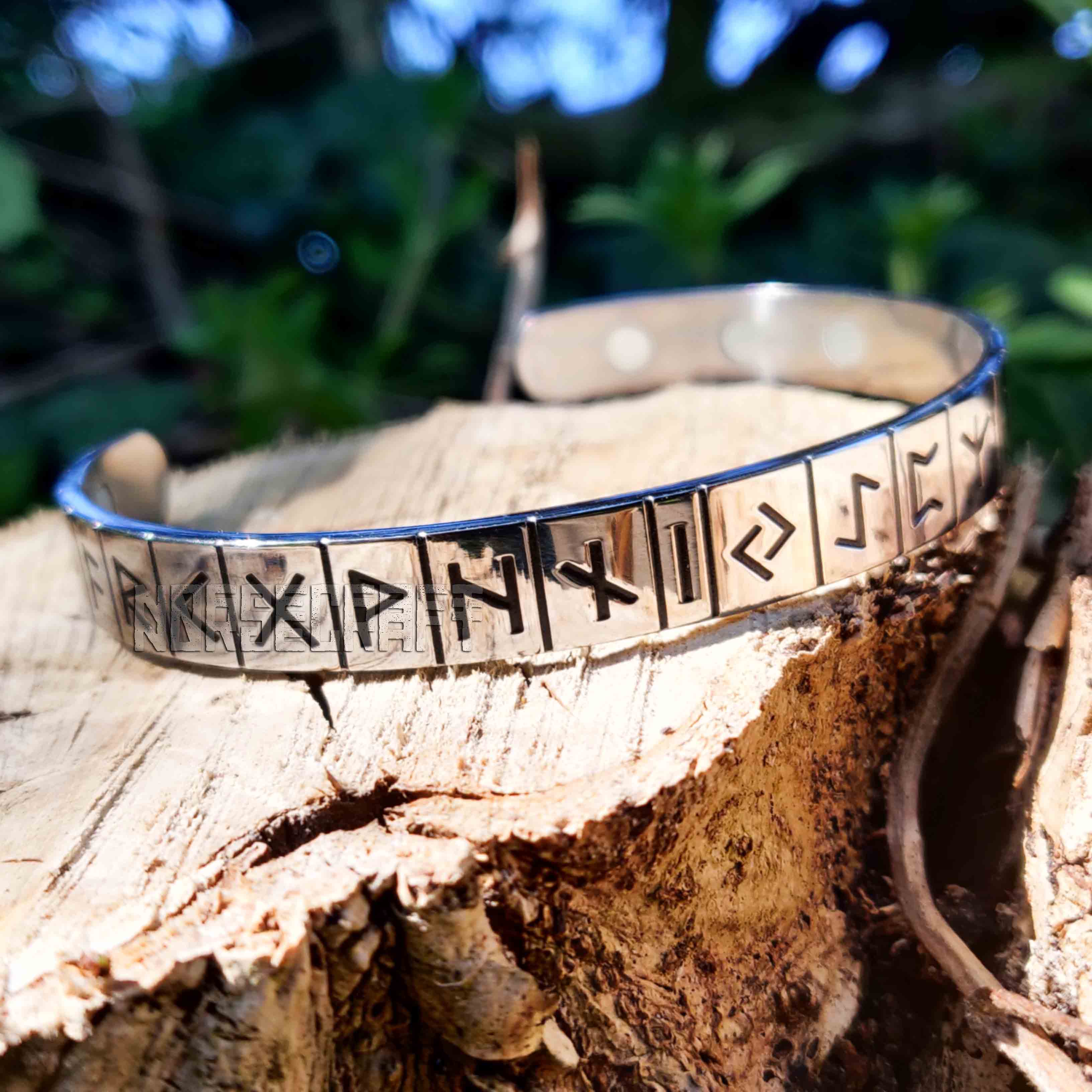 Elder Runes Viking Bracelet Cuff