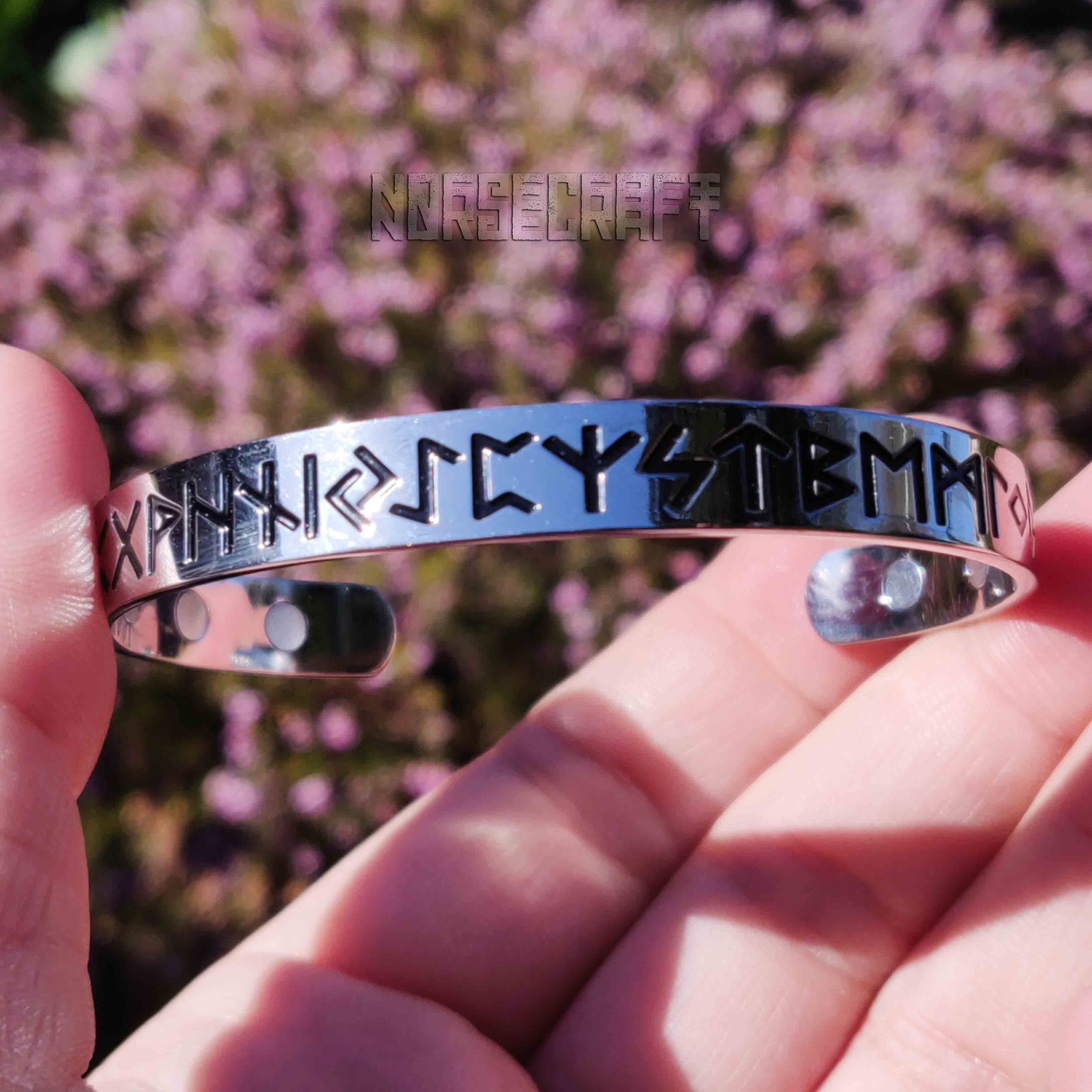 Elder Runes Viking Bracelet Cuff