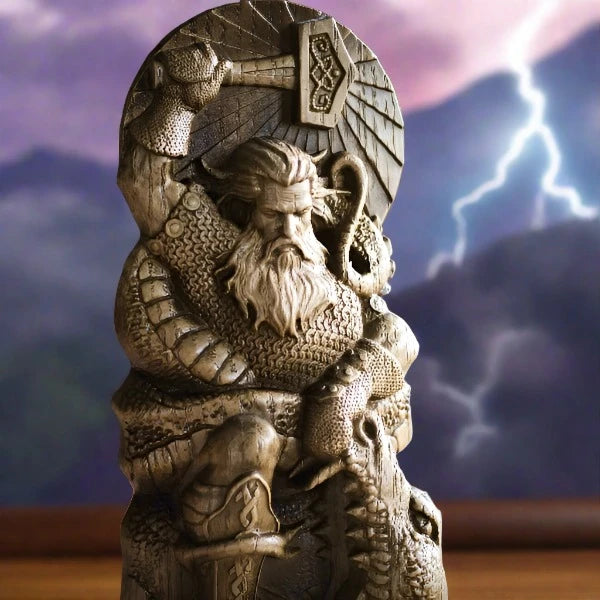 Viking Thor Norse God Statue Sculpture